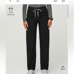 Figs high waisted Livingston basic scrub pants - black